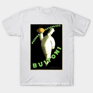 BUITONI PASTA by Federico Seneca 1923 Vintage Italian Food Advertising Art Deco T-Shirt